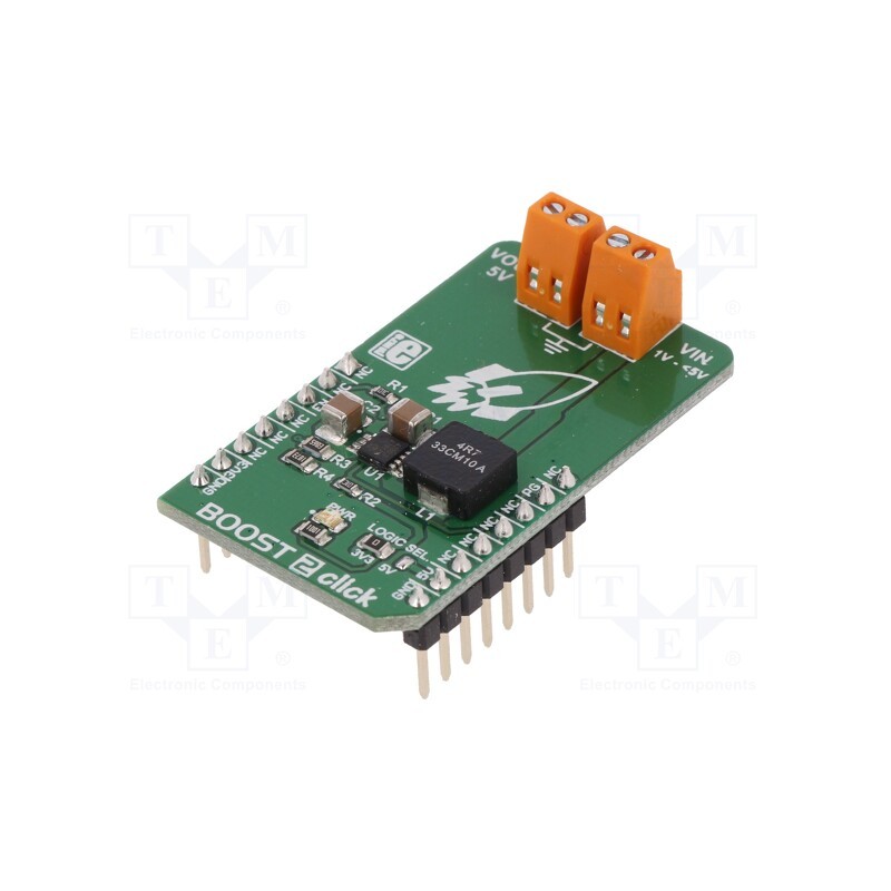 1 pcs x MIKROE - BOOST 2 CLICK - Click board, DC/DC converter, GPIO, MCP1642B, prototype board
