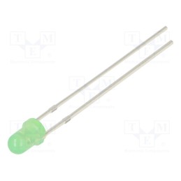 1 pcs x OPTOSUPPLY - OSGGH23134A - LED, 3mm, yellow green, 68÷100mcd, 30°, Front: convex, 1.8÷2.6V