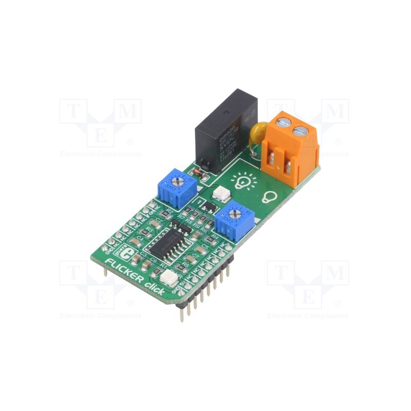 1 pcs x MIKROE - FLICKER CLICK - Click board, relay, GPIO, G6D-ASI,NA556, prototype board, 5VDC