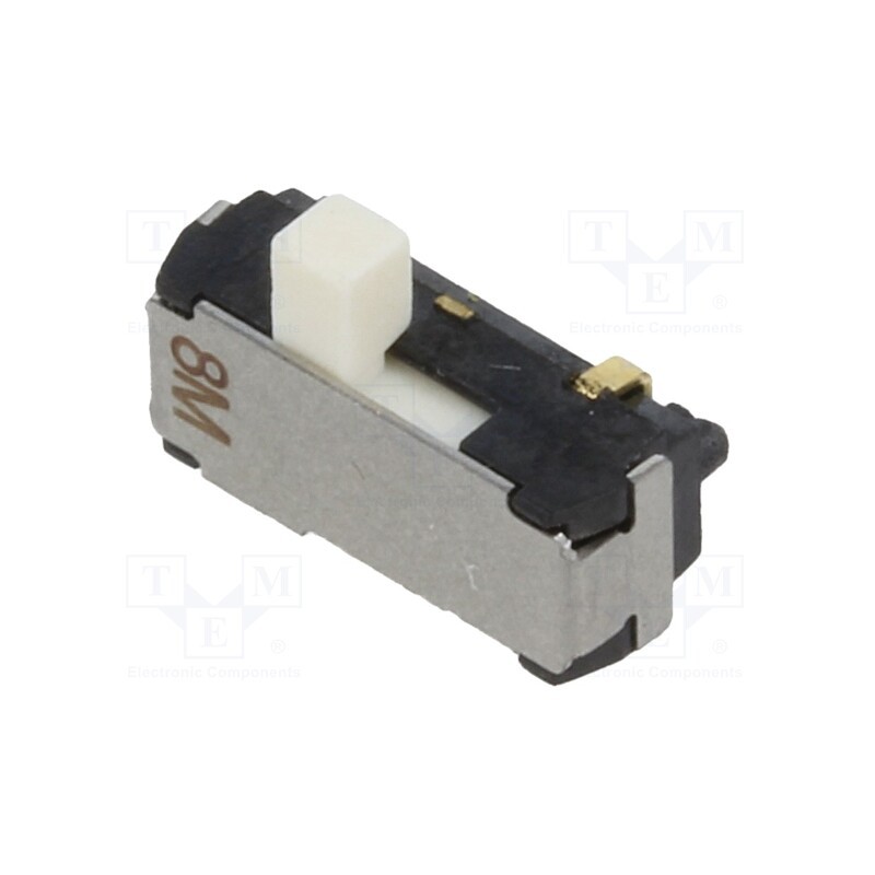 1 pcs x Nidec Copal Electronics - CL-SB-12A-12 - Switch: slide, Pos: 2, SPDT, 0.2A/12VDC, ON-ON, SMT, Leads: curved