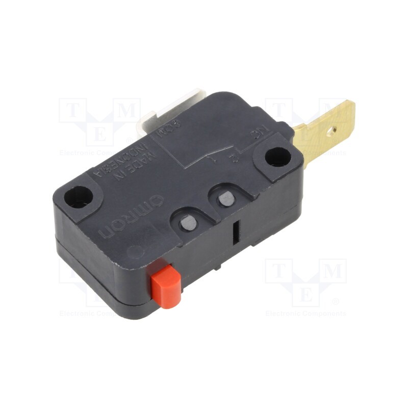 1 pcs x OMRON OCB - D3V162C4 - Microswitch SNAP ACTION, 16A/250VAC, without lever, SPST-NC