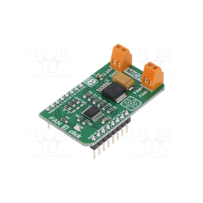 1 pcs x MIKROE - FAN 3 CLICK - Click board, fan controller, I2C, MIC29152,MIC74, 3.3VDC