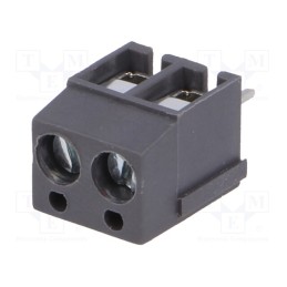 2 pcs x NINIGI - TB-5.0-P-2P1-GY - PCB terminal block, angled 90°, 5mm, ways: 2, on PCBs, 2.5mm2, 16A