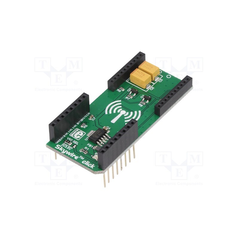 1 pcs x MIKROE - SKYWIRE CLICK - Click board, adapter, UART, MCP1826, prototype board, 3.3VDC,5VDC