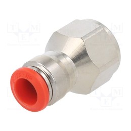 1 pcs x AIGNEP-50030 8-3/8 - Push-in fitting, straight, -0.99÷20bar, nickel plated brass