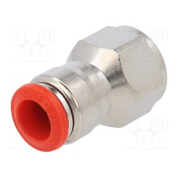 1 pcs x AIGNEP-50030 8-1/4 - Push-in fitting, straight, -0.99÷20bar, nickel plated brass