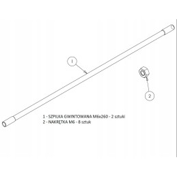Set of pins to connect 6 levers 3047 joy d