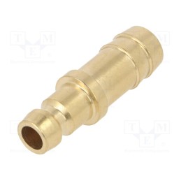 1 pcs x PNEUMAT-K06H WO10 - Connector, connector pipe, max.10bar, Enclos.mat: brass, Seal: FPM