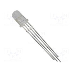 1 pcs x NTE Electronics - NTE30155 - LED, 5mm, RGB, 30°, Front: convex, 2÷2.2V, No.of term: 4