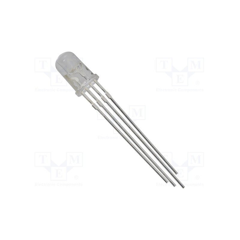 1 pcs x NTE Electronics - NTE30155 - LED, 5mm, RGB, 30°, Front: convex, 2÷2.2V, No.of term: 4