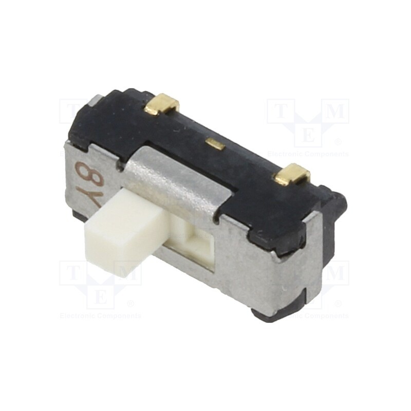 1 pcs x Nidec Copal Electronics - CL-SB-12A-02 - Switch: slide, Pos: 2, SPDT, 0.2A/12VDC, ON-ON, SMT, Leads: curved