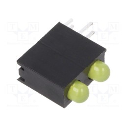1 pcs x OPTOSUPPLY - OSY5LX3E34B-3F2B - LED, in housing, yellow, 3mm, No.of diodes: 2, 20mA, Lens: diffused