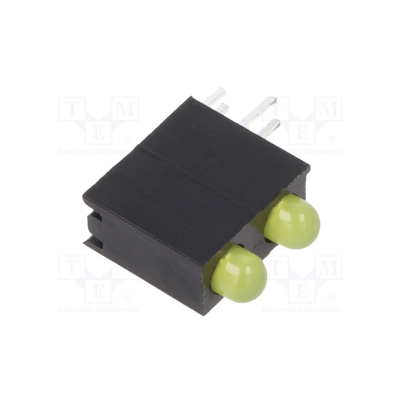 1 pcs x OPTOSUPPLY - OSY5LX3E34B-3F2B - LED, in housing, yellow, 3mm, No.of diodes: 2, 20mA, Lens: diffused