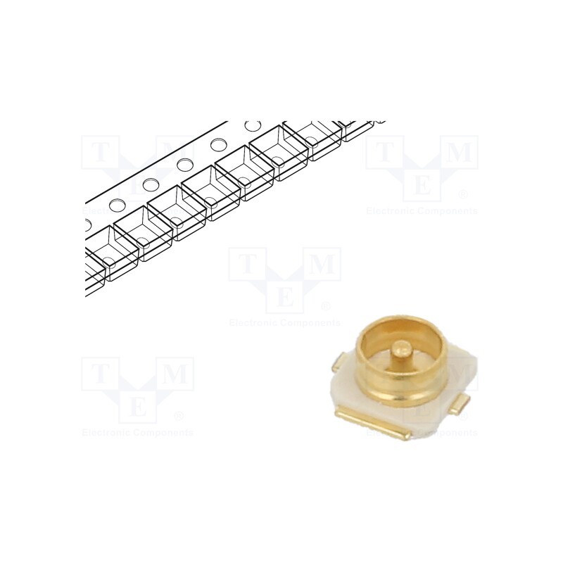 2 pcs x LINX TECHNOLOGIES - CONMHF1-SMD-G-T - Connector: U.FL (IPX/AMC), socket, 50Ω, SMT, male, cut from reel