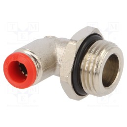 1 pcs x AIGNEP-50116 8-1/2 - Push-in fitting, angled, -0.99÷20bar, nickel plated brass