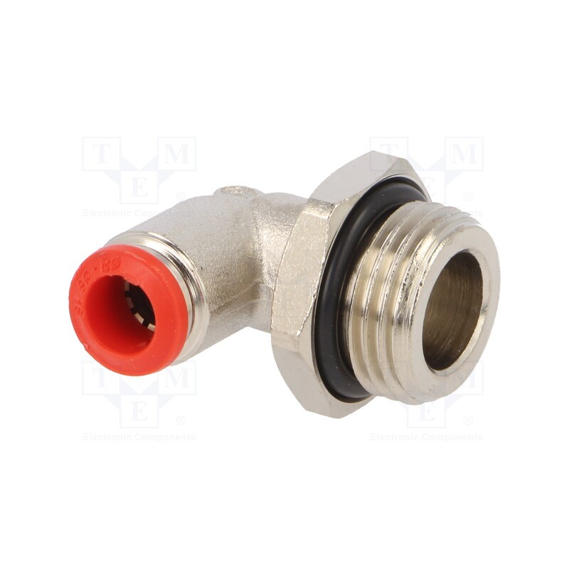 1 pcs x AIGNEP-50116 8-1/2 - Push-in fitting, angled, -0.99÷20bar, nickel plated brass