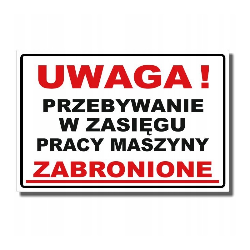 Sticker prohibition to stay within the range of the da53 machine