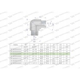 Inch hydraulic elbow bb 3 8 bsp xw warynski
