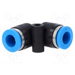 1 pcs x FESTO-153071 - Push-in fitting, angled 90°, -0.95÷6bar, Gasket: NBR rubber, QS