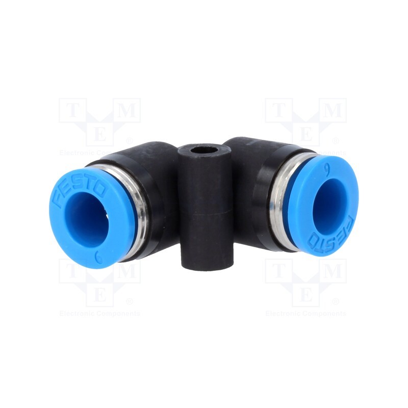 1 pcs x FESTO-153071 - Push-in fitting, angled 90°, -0.95÷6bar, Gasket: NBR rubber, QS