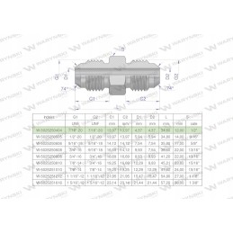 Inch hydraulic connector bb 7 16 unf 2 pcs