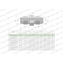 Inch hydraulic connector bb 7 16 unf 2 pcs
