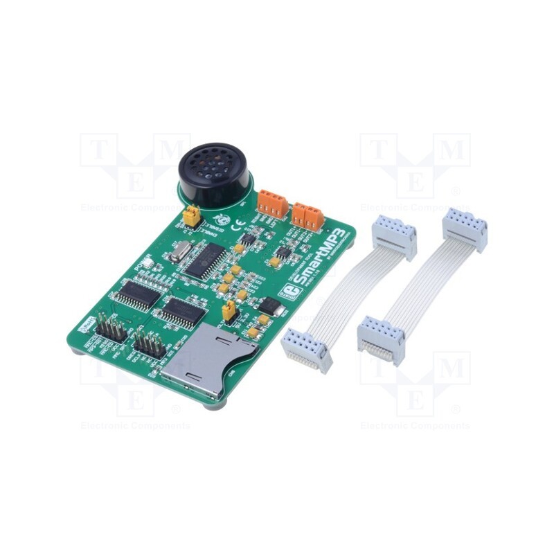 1 pcs x MIKROE - SMARTMP3 - Expansion board, IDC10 x2,MMC,SD,screw terminal, Interface: SPI