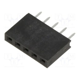 2 pcs x HARWIN - M20-7820546 - Socket, pin strips, female, 2.54mm, PIN: 5, THT, on PCBs, Layout: 1x5