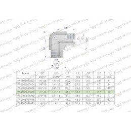 Inch hydraulic elbow bb 1 2 bsp xw warynski