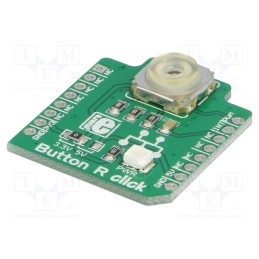 1 pcs x MIKROE - BUTTON R CLICK - Click board, button, GPIO,PWM, prototype board, 3.3VDC,5VDC