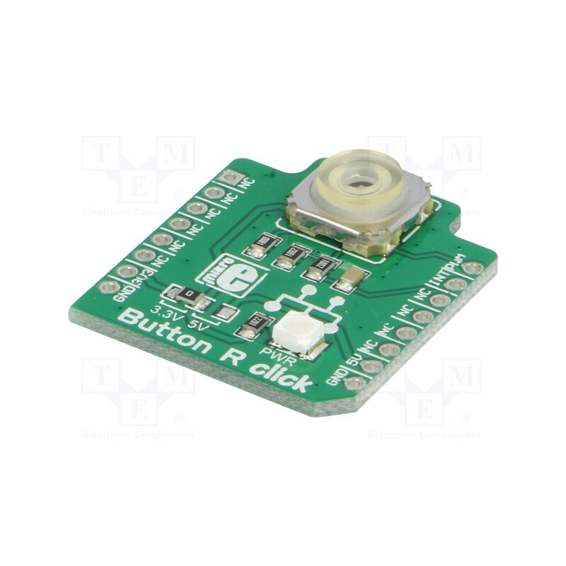 1 pcs x MIKROE - BUTTON R CLICK - Click board, button, GPIO,PWM, prototype board, 3.3VDC,5VDC
