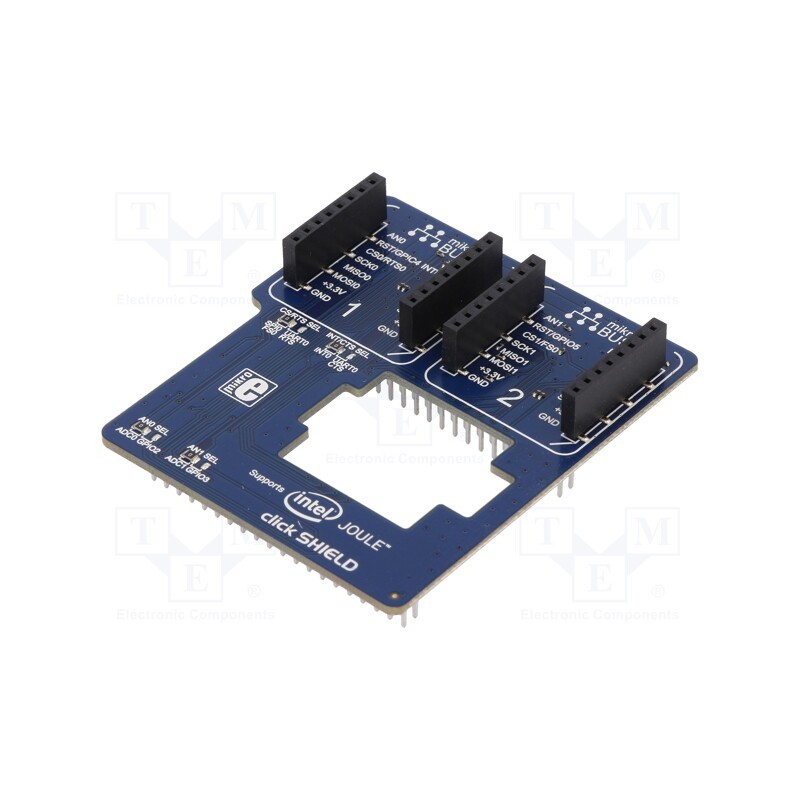 1 pcs x MIKROE - INTEL® JOULE™ CLICK SHIELD - Multiadapter, mikroBUS socket, Add-on connectors: 2