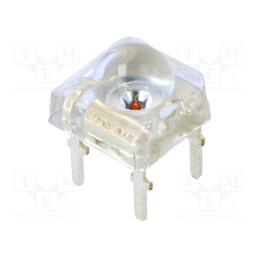 1 pcs x OPTOSUPPLY - OS5OKAZ281P - LED Super Flux, oval, 7.62x7.62mm, orange, 4200÷5800mcd, 80°, 80mA