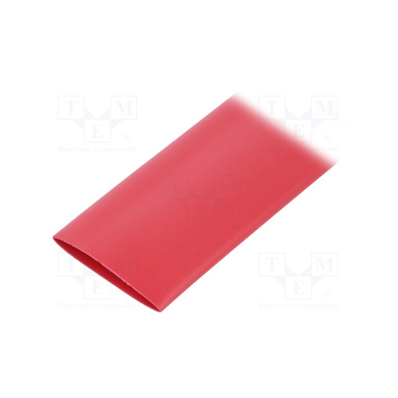 360 m x TE Connectivity - RNF-100-1-2-STK - Heat shrink sleeve, glueless,flexible, 2: 1, 25.4mm, L: 1.2m, red