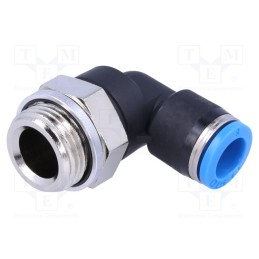 1 pcs x FESTO-186121 - Push-in fitting, angled 90°, -0.95÷6bar, Gasket: NBR rubber, QS