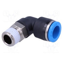 1 pcs x FESTO-153051 - Push-in fitting, angled 90°, -0.95÷6bar, Gasket: NBR rubber, QS