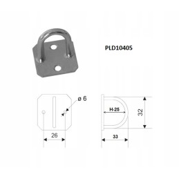 Hook, grip, guide, handle, h 25, 10 pcs