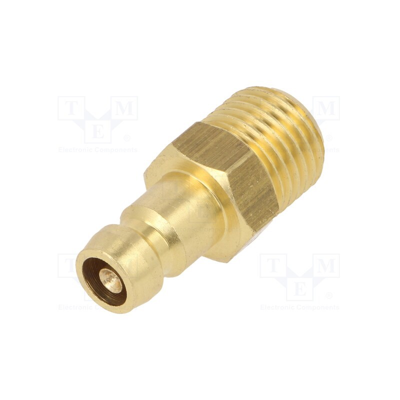 1 pcs x PNEUMAT-K06HZ GZ14 - Connector, connector pipe,with valve, max.10bar, Seal: FPM