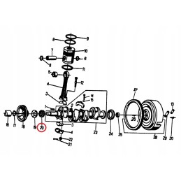 Crankshaft gear wheel ursus c 360 skropol
