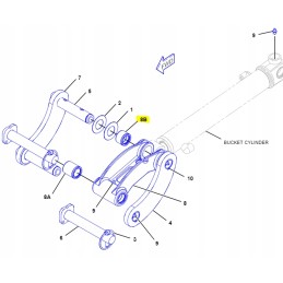 Cat mini excavator cva bucket bushing