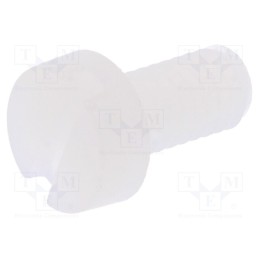 10 pcs x DREMEC - 8G201M4X08 - Screw, M4x8, 0.7, Head: cheese head, slotted, 1,3mm, polyamide