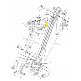 CVA securing pin for cat backhoe loader