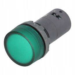 Green LED 22mm 24v flat control lamp