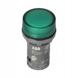 Green LED 22mm 24v flat control lamp