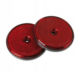 Round reflectors for a 65mm red screw, homologation