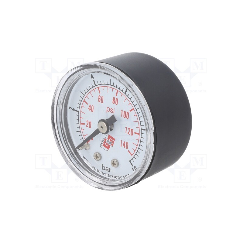 1 pcs x PNEUMAT-M40A.PL010G18 - Manometer, 0÷10bar, non-aggressive liquids,inert gases, 40mm