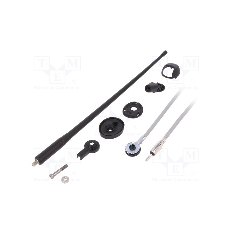 1 pcs x CALEARO - 7667001 - Antenna, car top, 0.36m, AM,FM, rubber mast,universal, 2.1m