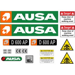 Ausa d 600 ap stickers laminated dump truck d600 ap