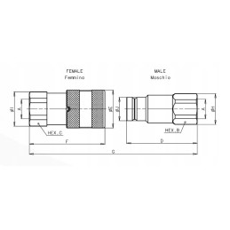 Flat face quick connector 1 2 bsp m firg9 stucchi