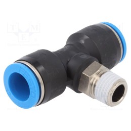 1 pcs x FESTO-190669 - Tee fitting, threaded,plug-in, -0.95÷6bar, Thread: R 1/4', 12mm